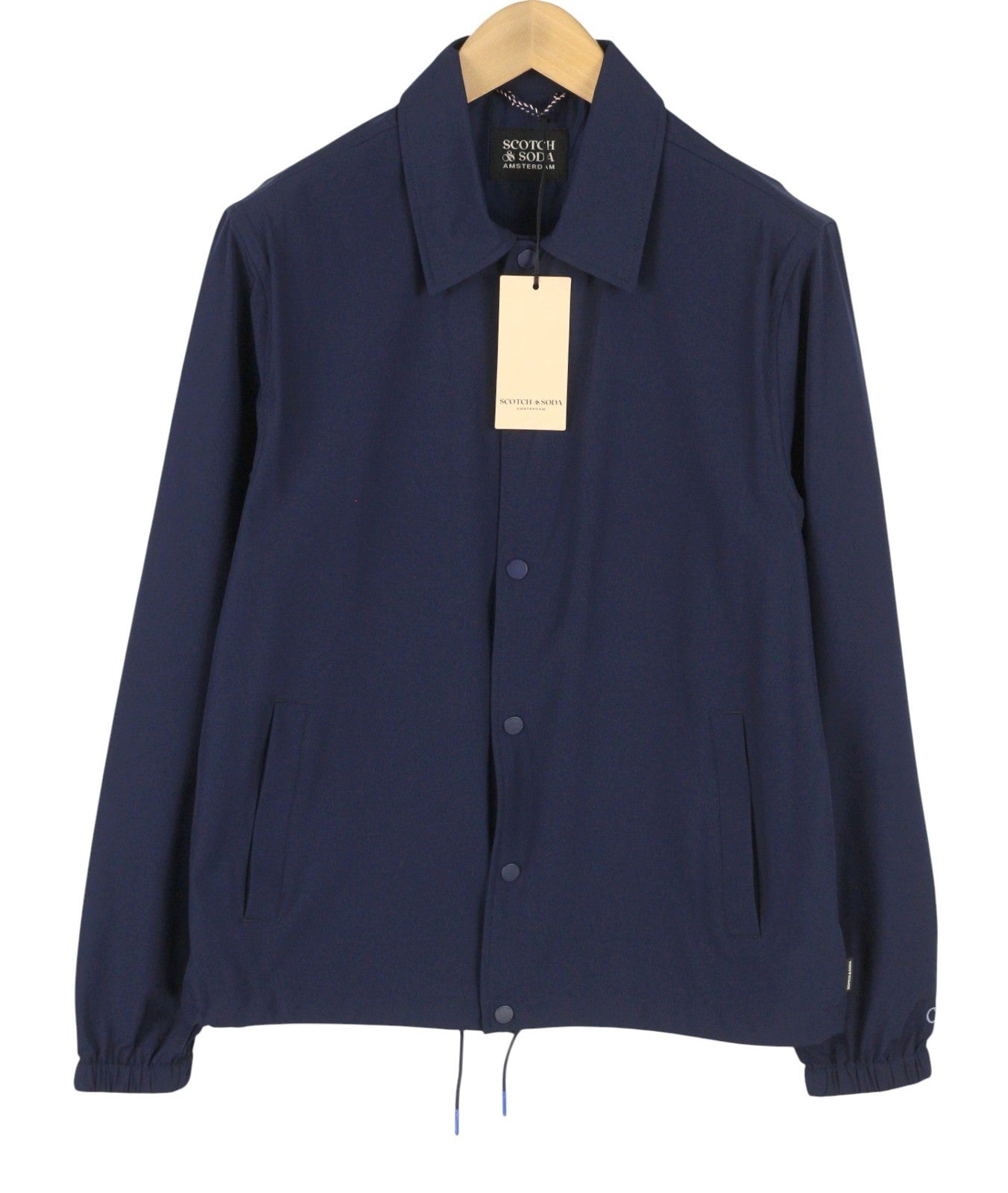 SCOTCH & SODA Men Jacket M Dark Blue Snap Buttons Spread Lightweight
