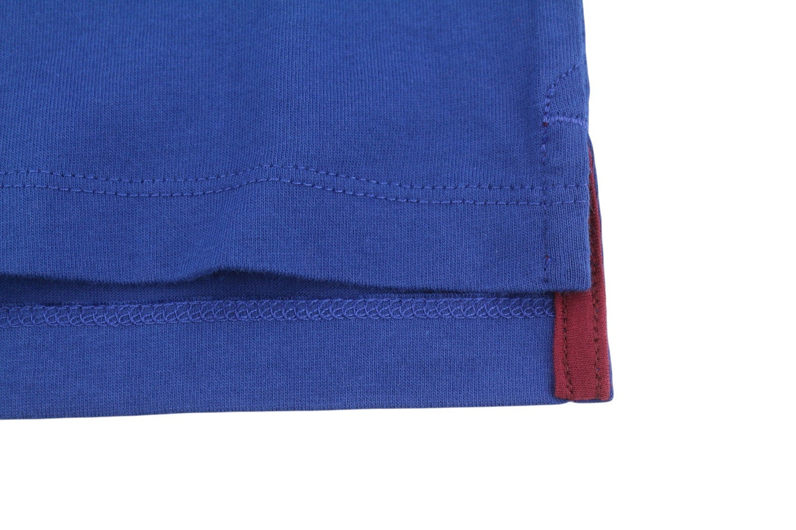 BLUE FIELDS Men Polos L Blue Half Button Collar Short Sleeved
