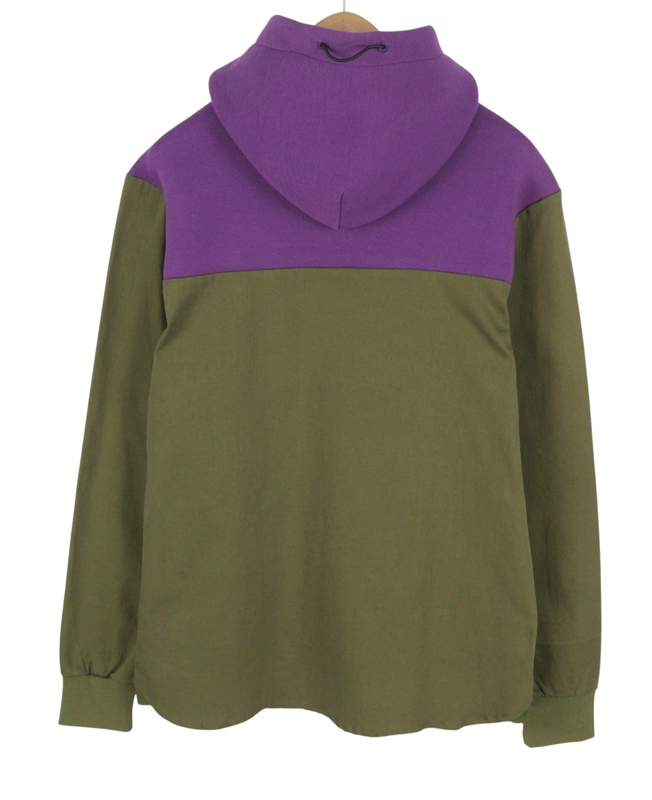 SCOTCH & SODA Men Jacket M Khaki Green Half Zip Hooded Lightweight Anorak