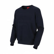 BLUE FIELDS Men Jumper L Dark Blue Crew Neck Tight Knit Pull On