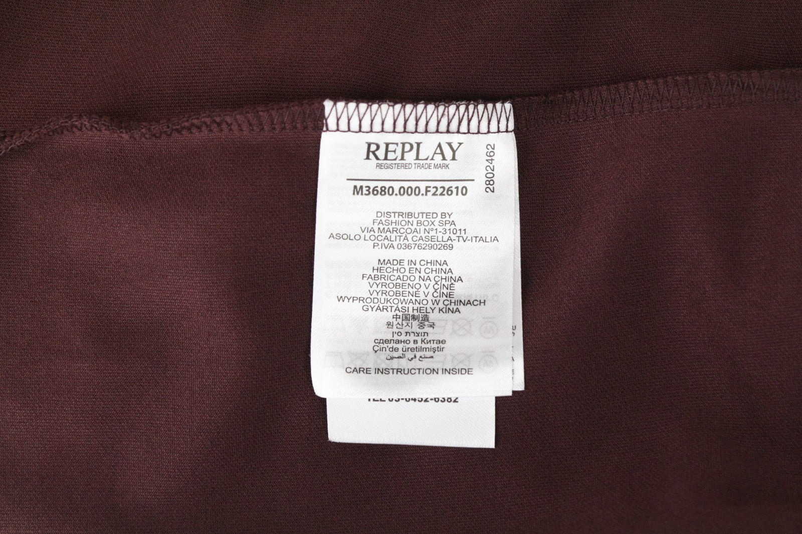 REPLAY Limited Edition Men Sweatshirt XL Burgundy Red Zip Up Long Sleeve Casual