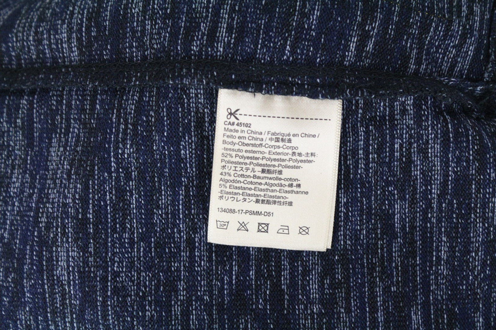SCOTCH & SODA Ams Couture Men T-Shirt S Blue Cotton Blend Stretch Short Sleeve