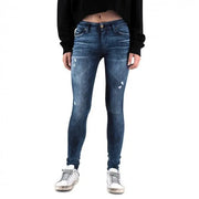 DIESEL Slandy 0090Q Women Jeans W26/L30 Super Slim Skinny Cotton Stretch Blue
