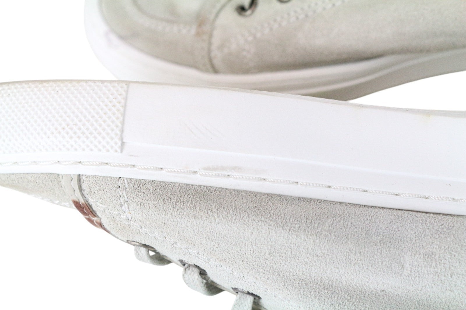 SUITSUPPLY Men Trainers EU41 Grey Beige Laced Suede Low-Top Casual Sneakers