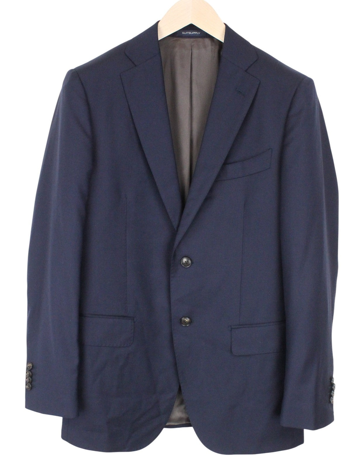 SUITSUPPLY Napoli Men Suit UK36R Single-Breasted Classic Blue Pure Wool 2 Piece