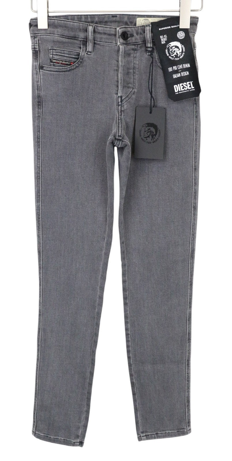 DIESEL Babhila 0890S Women Jeans W23/L32 Girls Slim-Skinny Grey Cotton Stretch