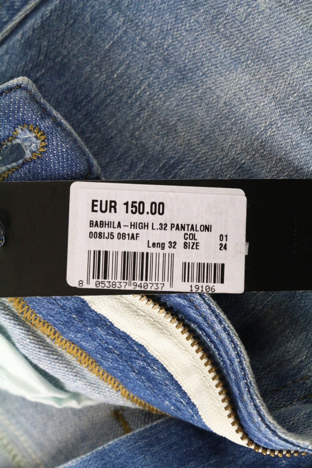 DIESEL Babhila-High 081AF Women Jeans W24/L32 Girls Slim-Skinny Blue Stretch