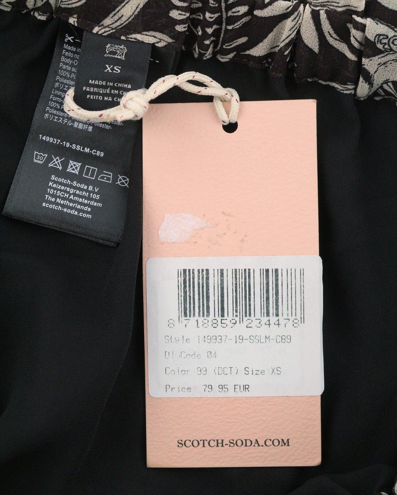 MAISON SCOTCH Women Skirt XS W26 Floral & Leafs Pattern Lined Poolside