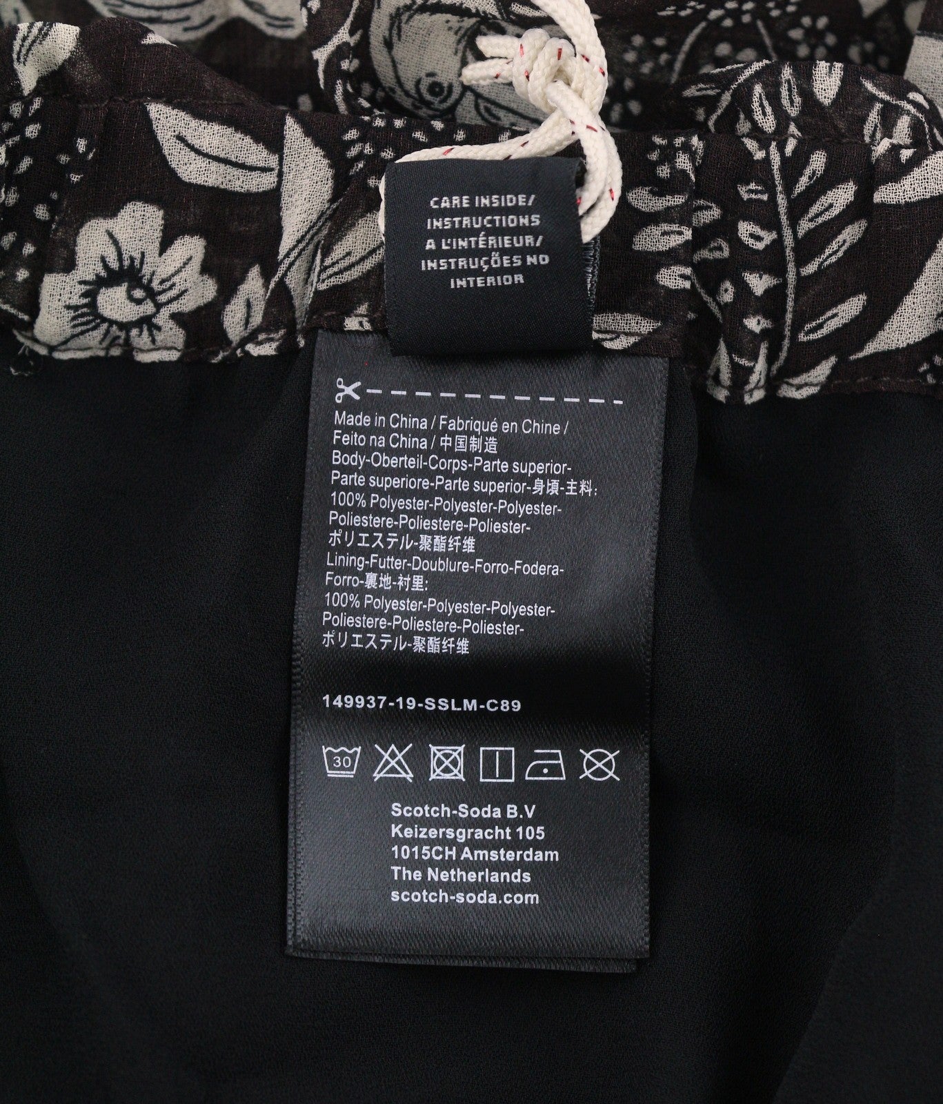 MAISON SCOTCH Women Skirt XS W26 Floral & Leafs Pattern Lined Poolside