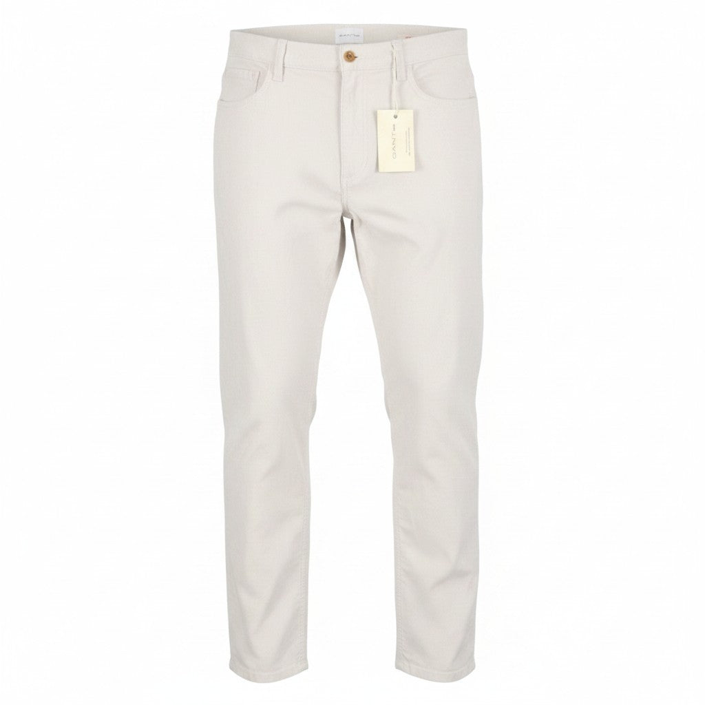 GANT Rugger The Cordster Men Trousers W30/L34 Ivory Slim Fit Cropped