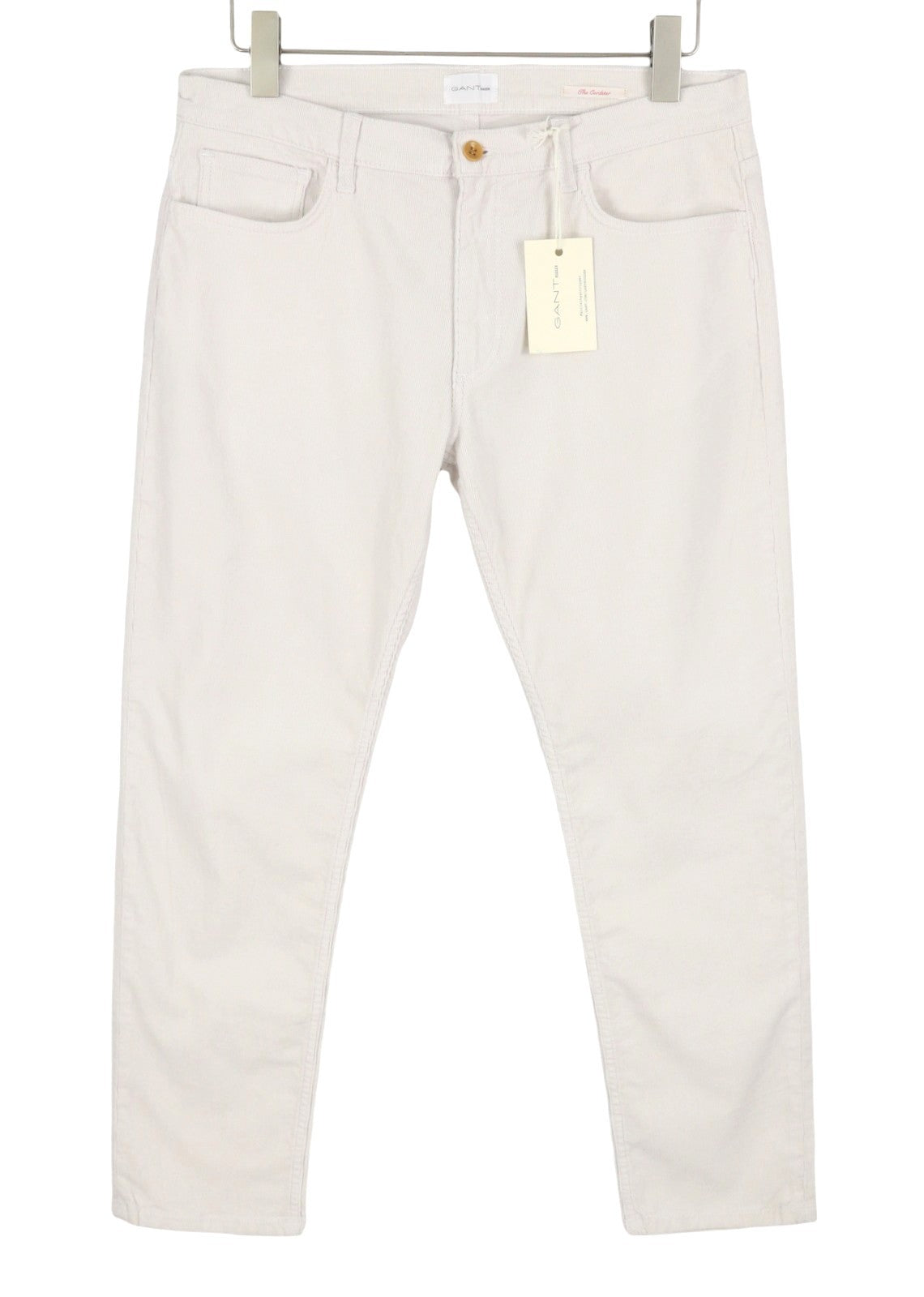 GANT Rugger The Cordster Men Trousers W30/L34 Ivory Slim Fit Cropped
