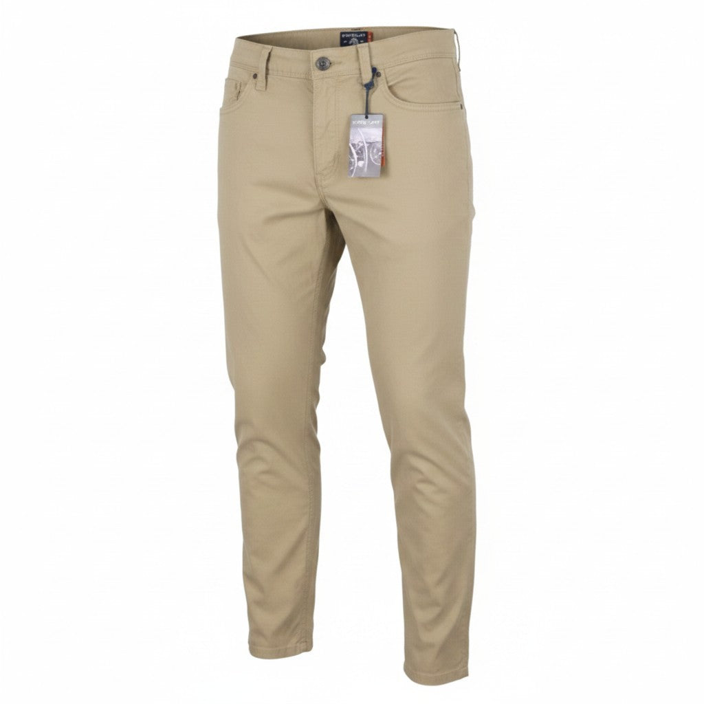 STATE OF ART Monza Men Trousers W33/L34 Beige Regular Fit Zip Fly Casual