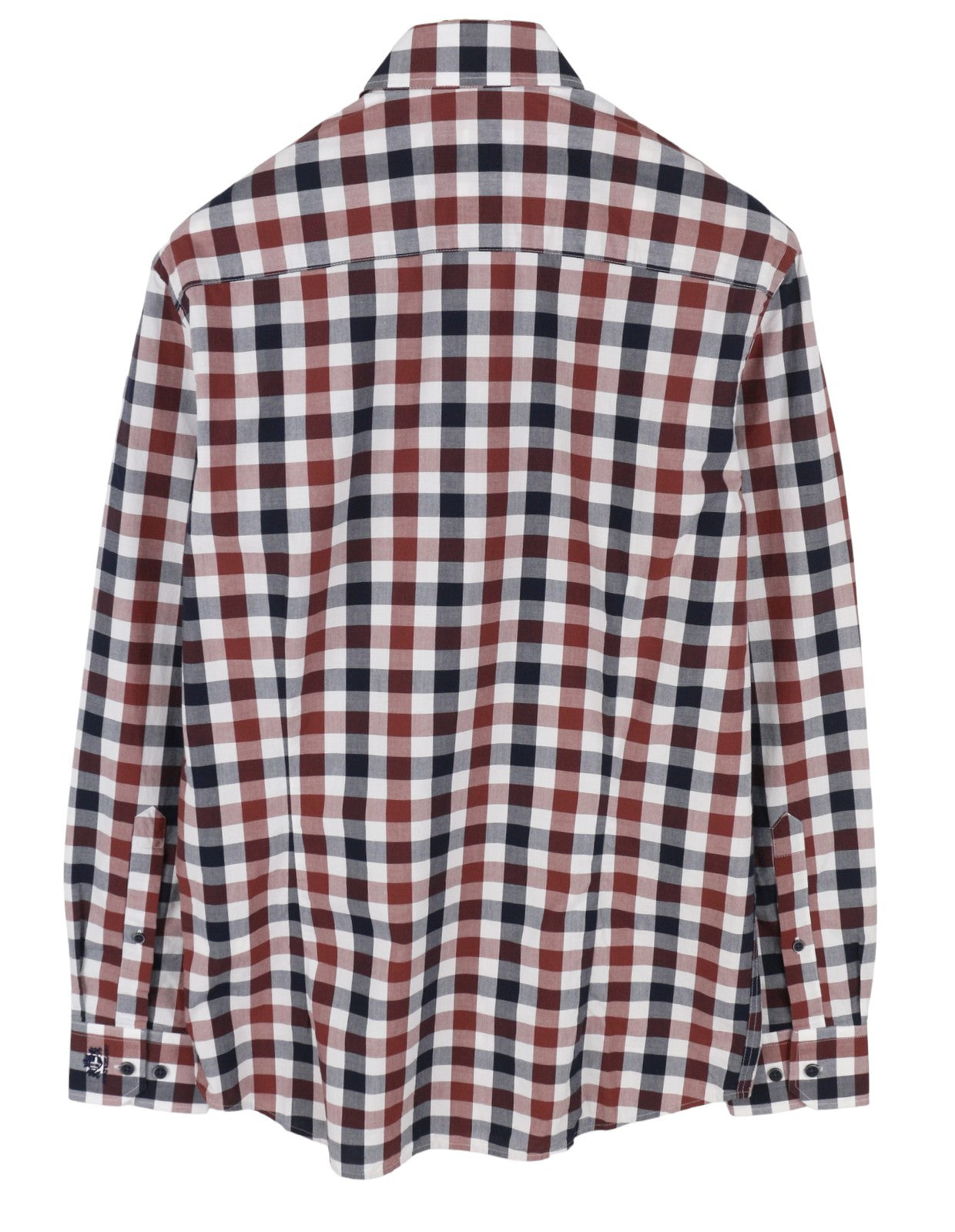 STATE OF ART Men Shirt S Plaid Button Down Neck Patch Pocket Casual