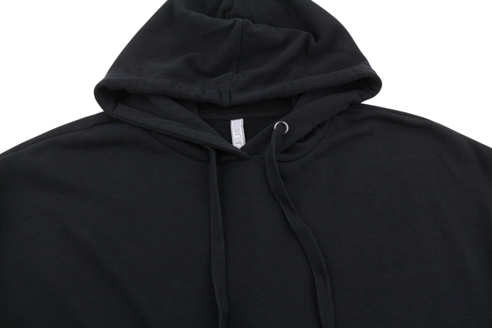 CALANDO Women Dress S Black Oversized Hoodie Long Sleeve