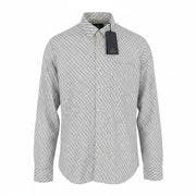 SCOTCH & SODA Men Shirt L Grey Palm Tree All-Over Print Button Up Casual