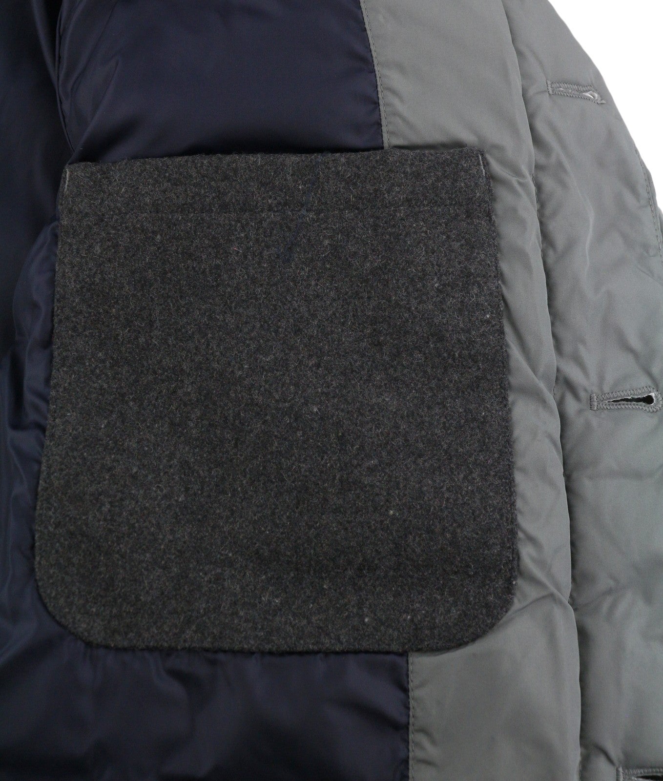HARMONT & BLAINE Men Jacket L Grey Quilted Padded Button Up Patch Pockets