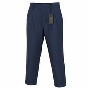 SCOTCH & SODA Women Trousers W26/L32 Dark Blue Pleated Turn Up Cropped