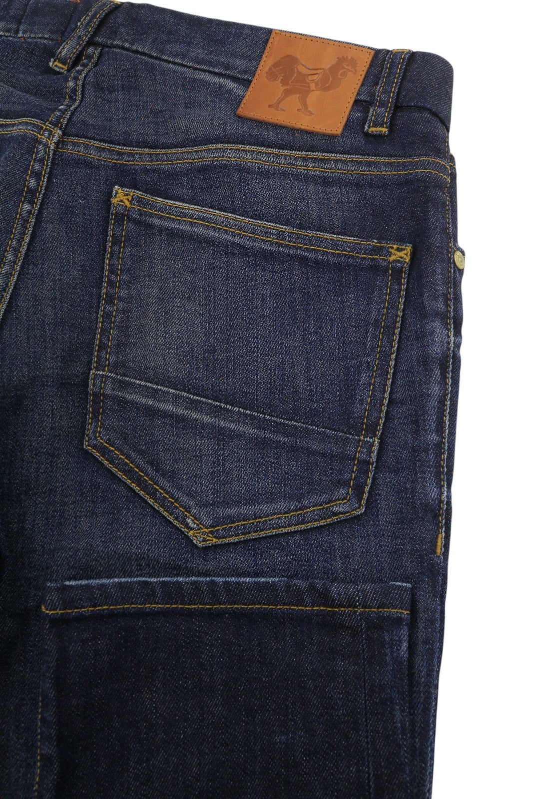 GOOD GENES Men Jeans W29/L34 Blue Whiskers Faded Zip Fly Slim Fit Denim