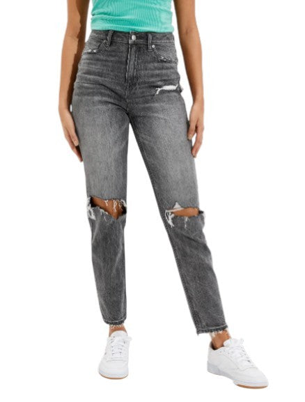 AMERICAN EAGLE OUTFITTERS Mom Women Jeans W29 Dark Grey  Ankle Fit