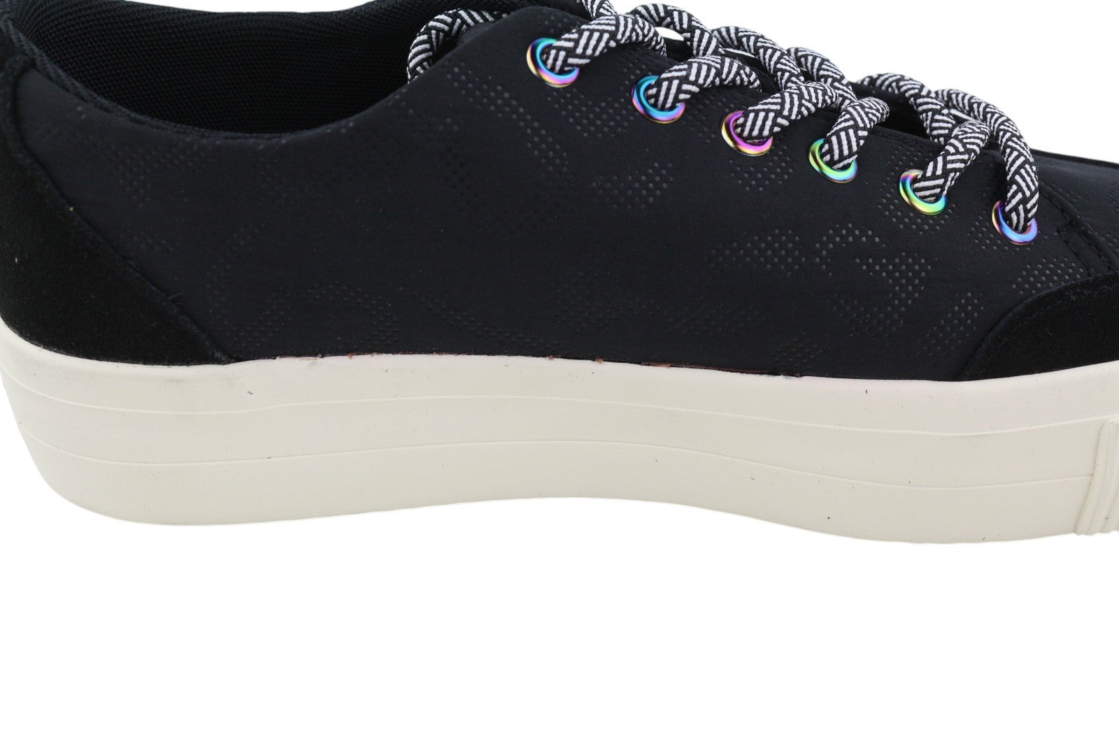 DESIGUAL Street Padded Women Sneakers EU40 Black Leather Lace Up Platform