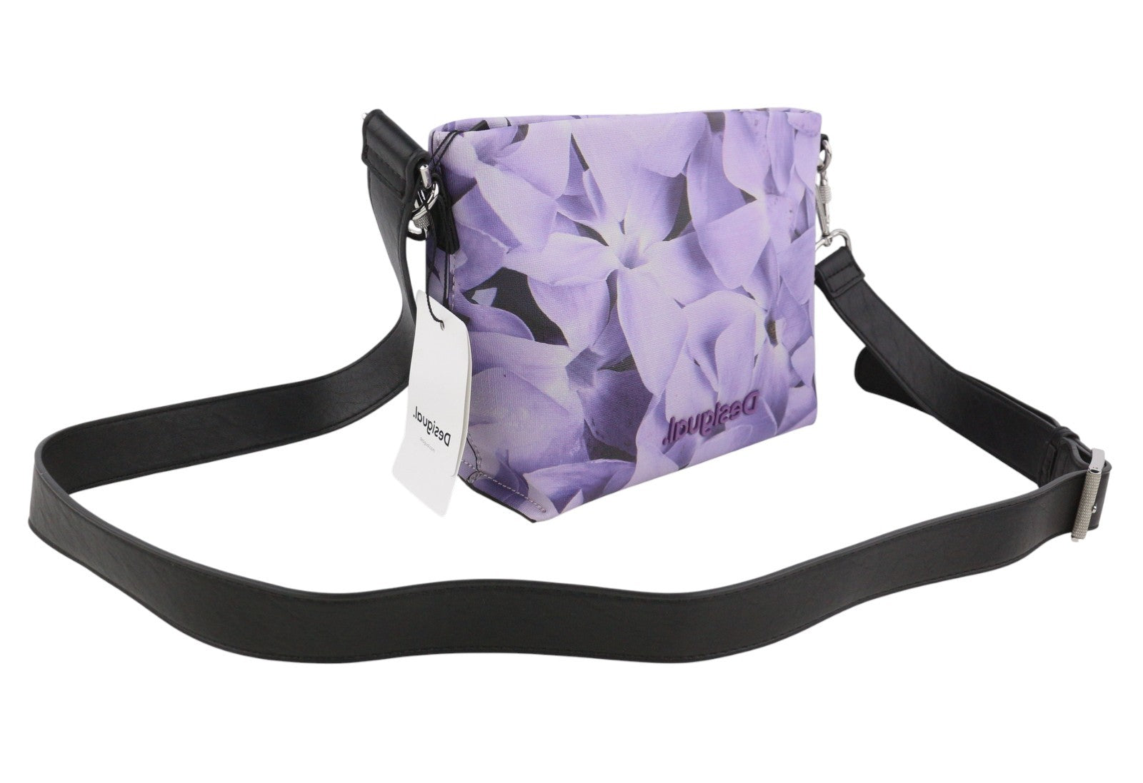 DESIGUAL Bols Imperial Patch Calpe Women Bag OS Purple Floral Zip Crossbody