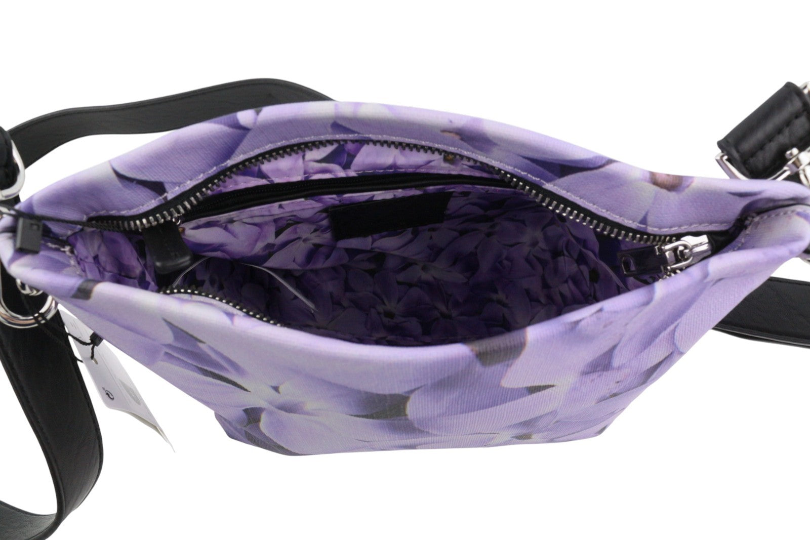 DESIGUAL Bols Imperial Patch Calpe Women Bag OS Purple Floral Zip Crossbody