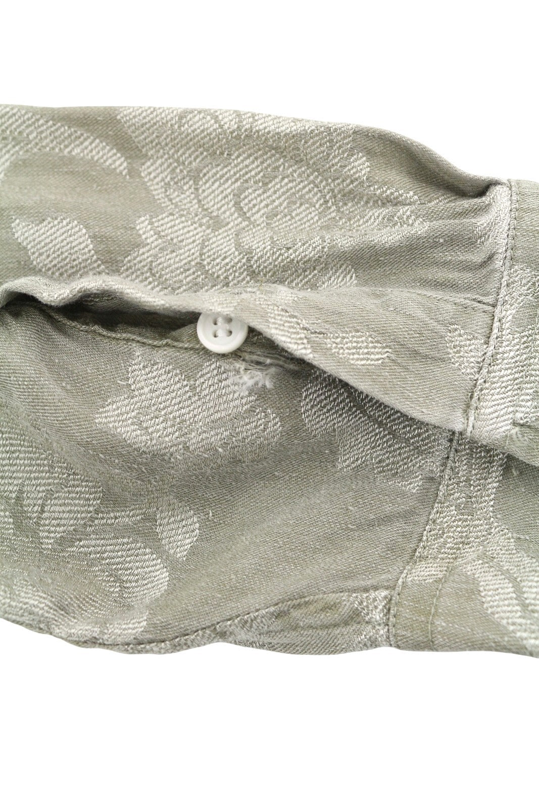 R13 Jumbo Shirtdress Women Dress XS/S Olive Floral Linen Blend Loose PS26