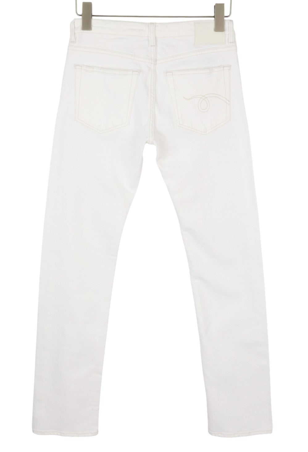 R13 Toby Boy Women Jeans 26 Aerin White Stretch Low Rise Slim Zip Fly