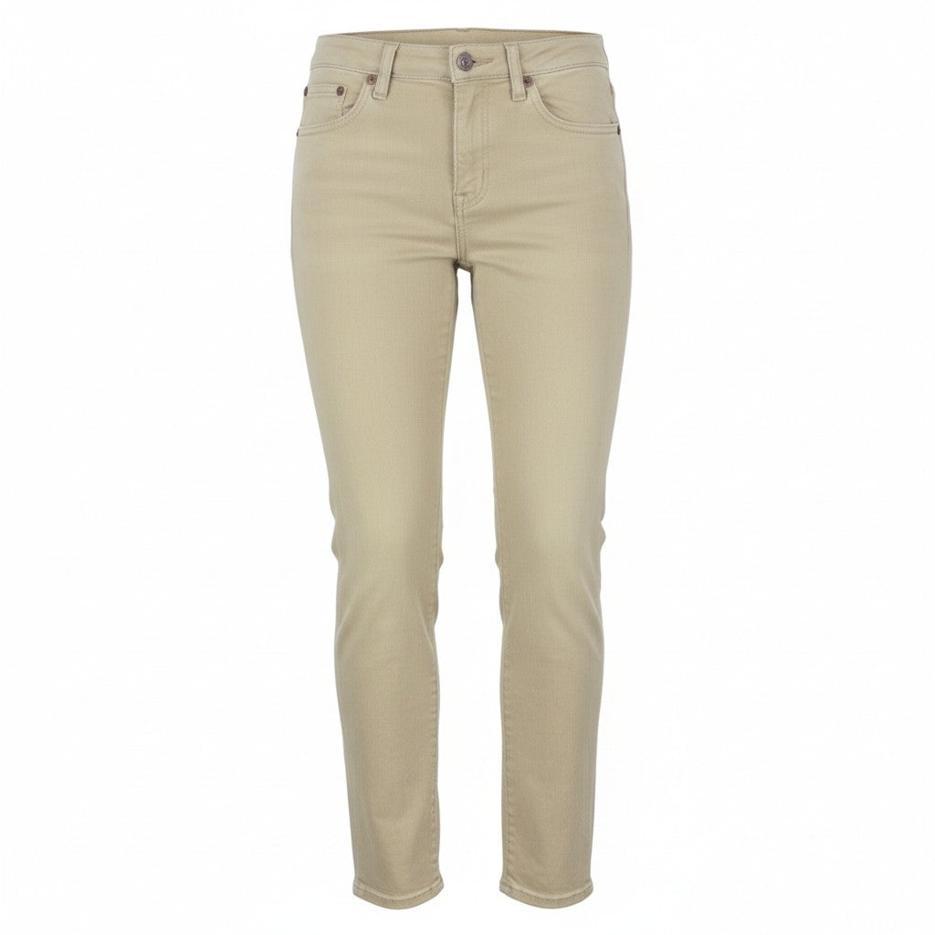 R13 Women Jeans W28 Beige Faded Stretch Cropped Ankle Zip Closure