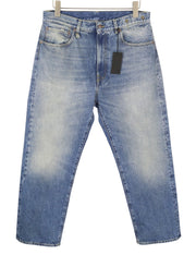 R13 Cuffed X-BF Women Jeans 29 Jasper Blue Faded Whisker Crop