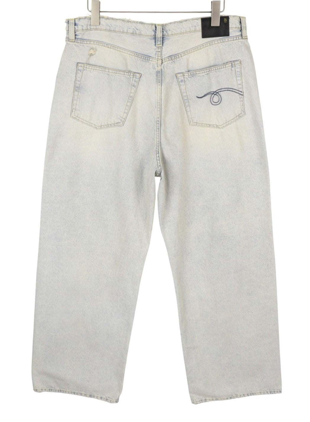 R13 D'Arcy Loose Men Jeans 38 Dennis Blue Aged Ripped Distress Look