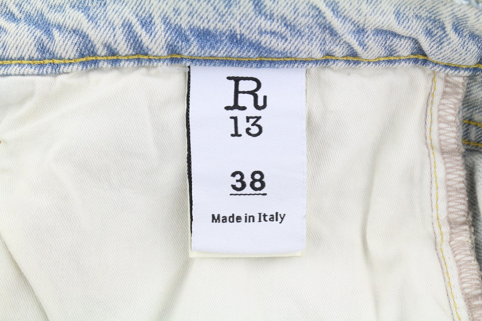 R13 D'Arcy Loose Men Jeans 38 Dennis Blue Aged Ripped Distress Look