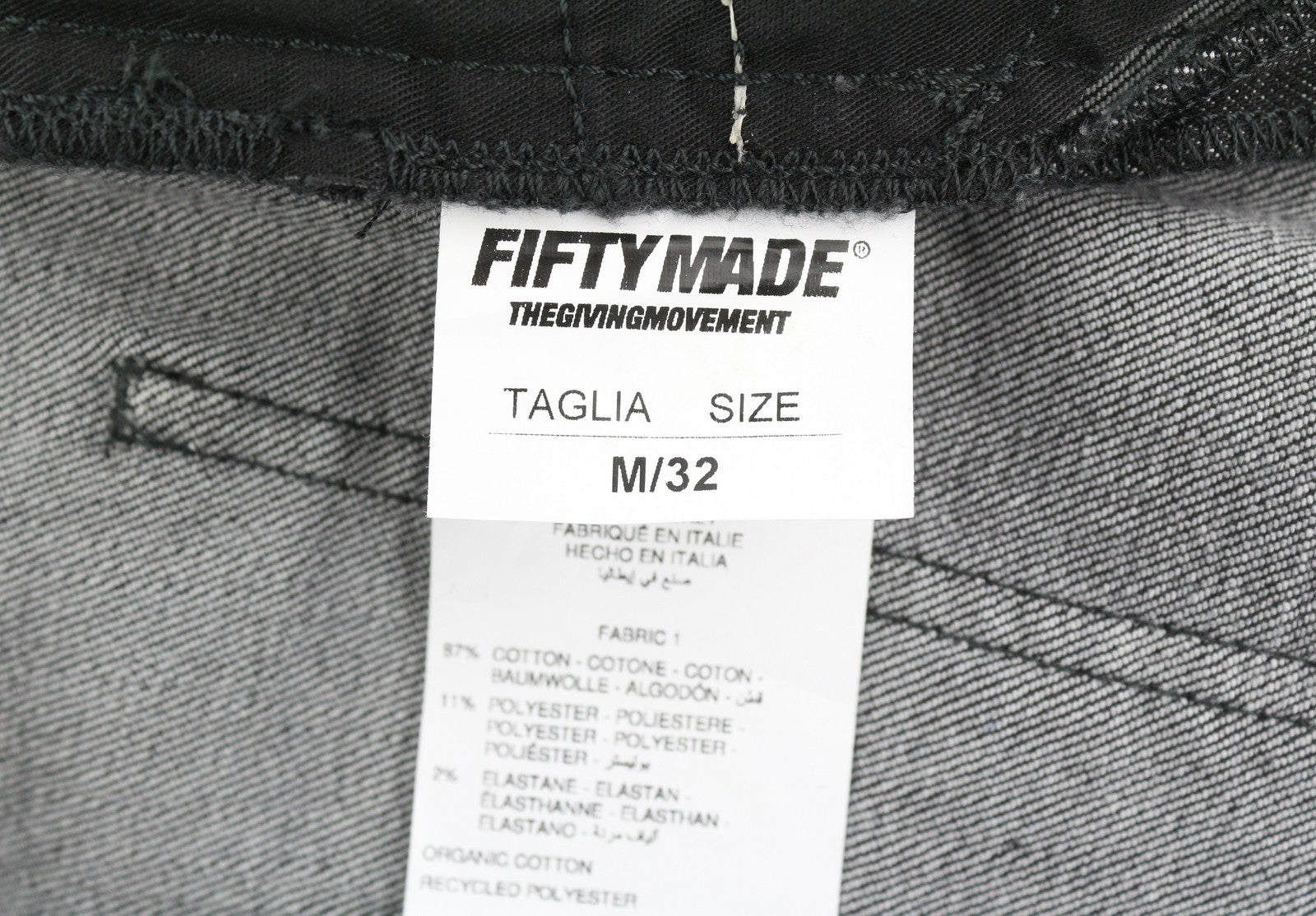 THE GIVING MOVEMENT Fifty Made Men Jeans W32 Ripped Skinny Limited Edition