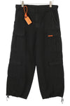 Trousers Vintage Wash Canvas Cargo Black