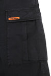Trousers Vintage Wash Canvas Cargo Black