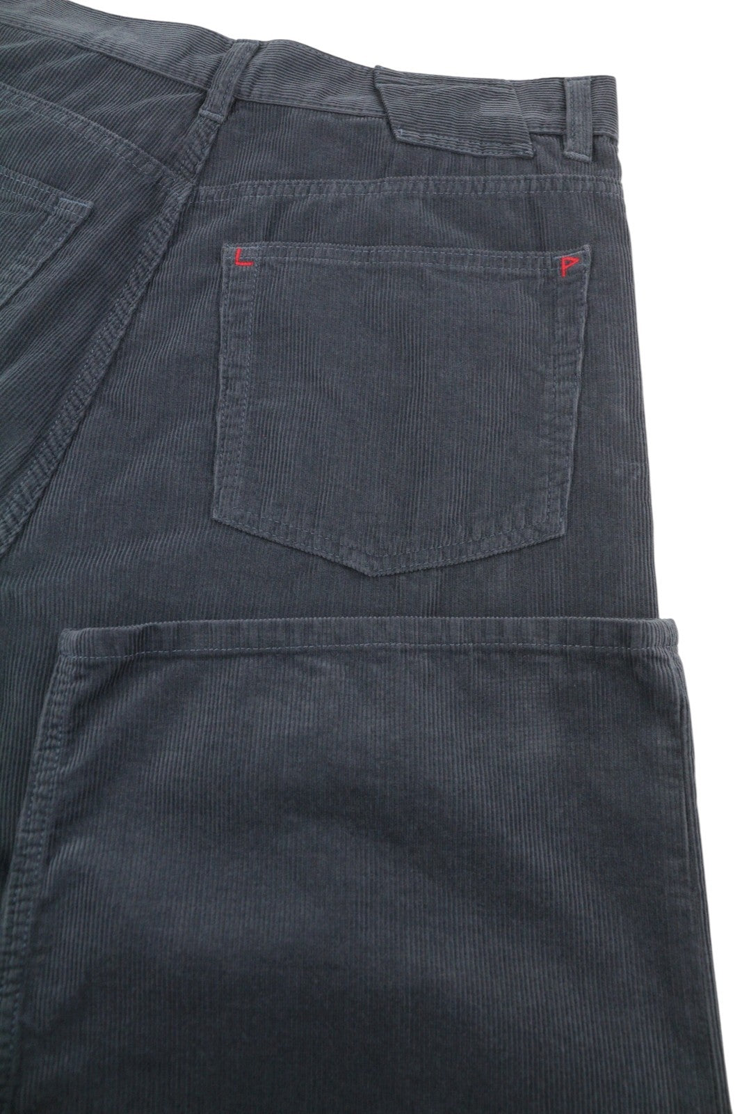 LE PERE Wide Leg Men Trousers W34 Navy Corduroy Button Fly FW25/26