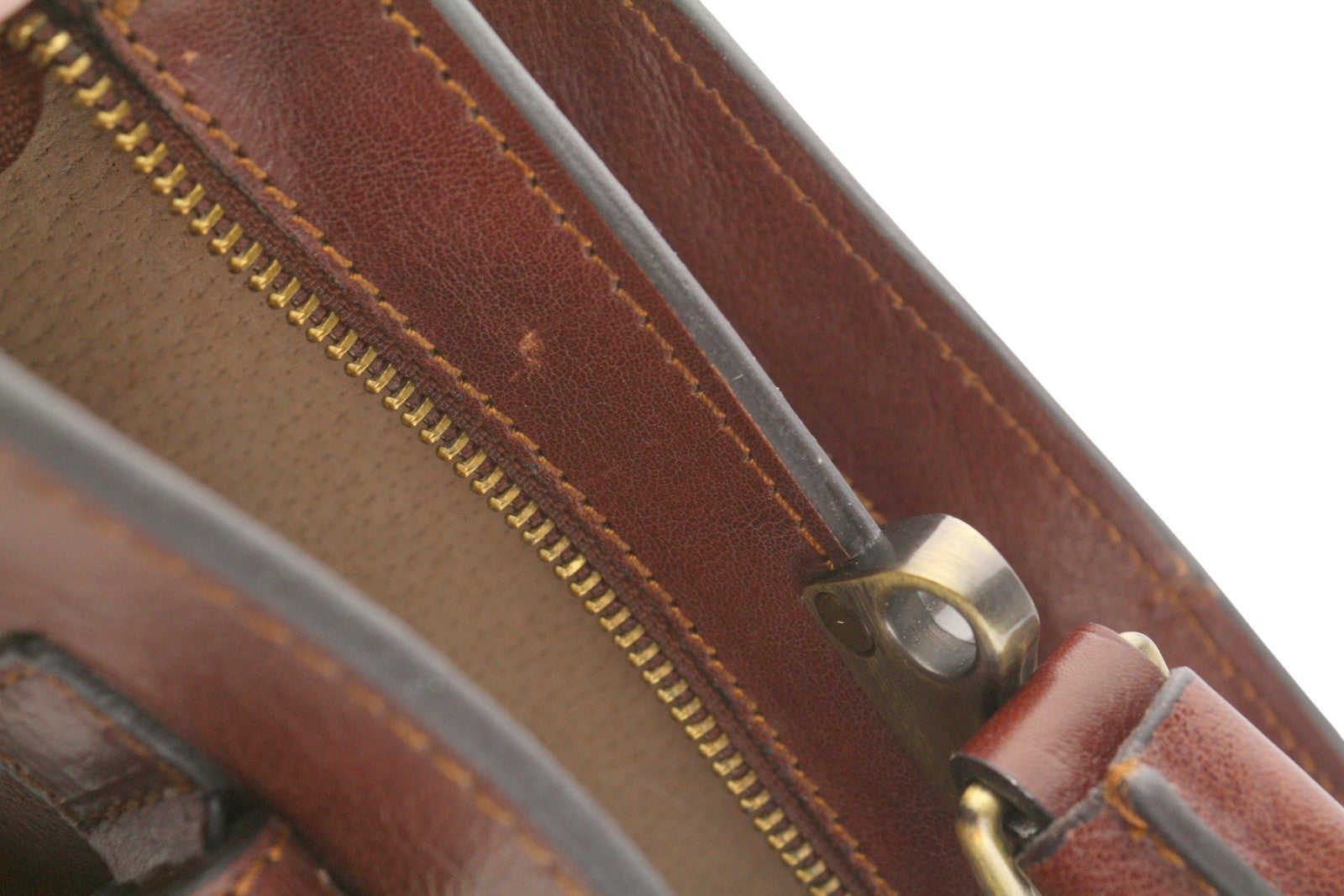 TIME RESISTANCE The Prophet Men Bag Brown Leather Large Satched Briefcase RRP320