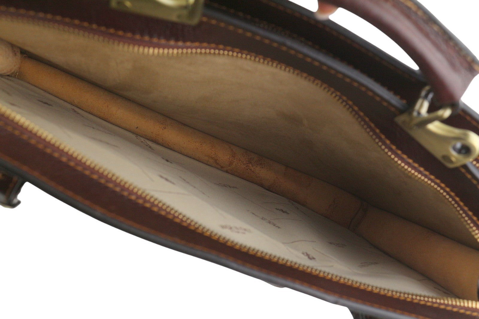 TIME RESISTANCE The Prophet Men Bag OS Brown Leather Satched Briefcase RRP320