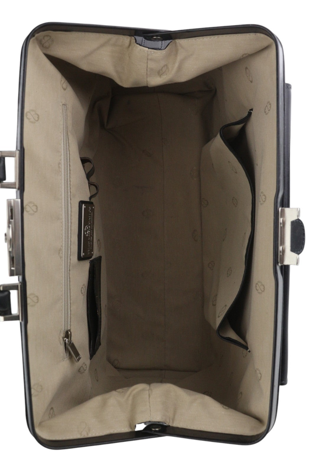 TIME RESISTANCE Hamlet Men Bag OS Black Vachetta Leather Large Doctor RRP350