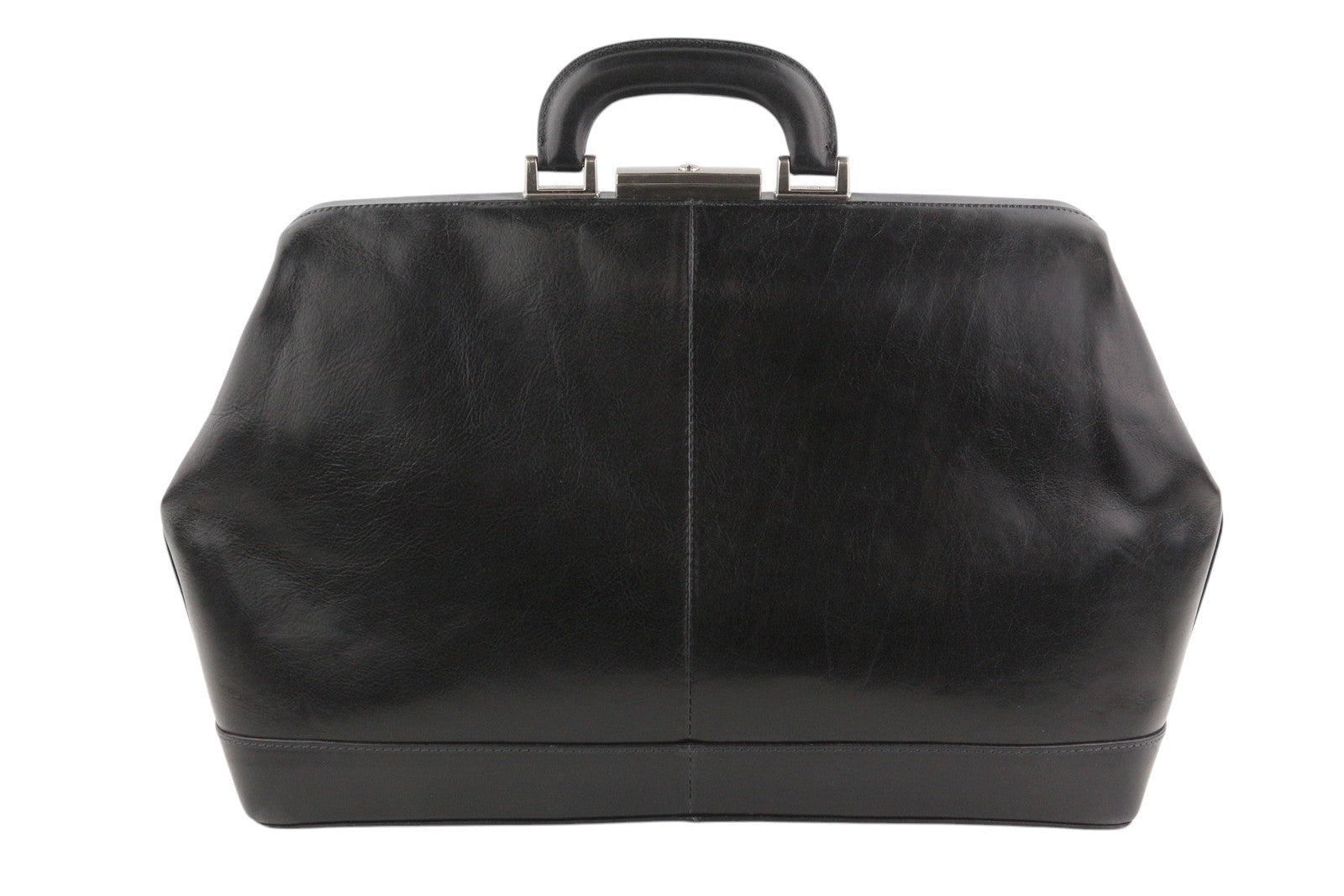 TIME RESISTANCE Hamlet Men Bag OS Black Vachetta Leather Large Doctor RRP350