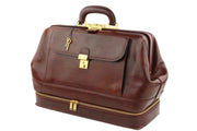 TIME RESISTANCE The Master And Margarita Men Bag OS Brown Leather Doctor RRP400