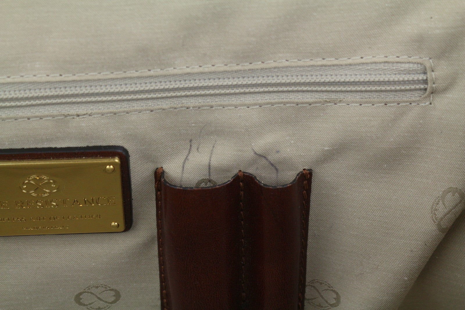 TIME RESISTANCE The Master And Margarita Men Bag OS Brown Leather Doctor RRP400