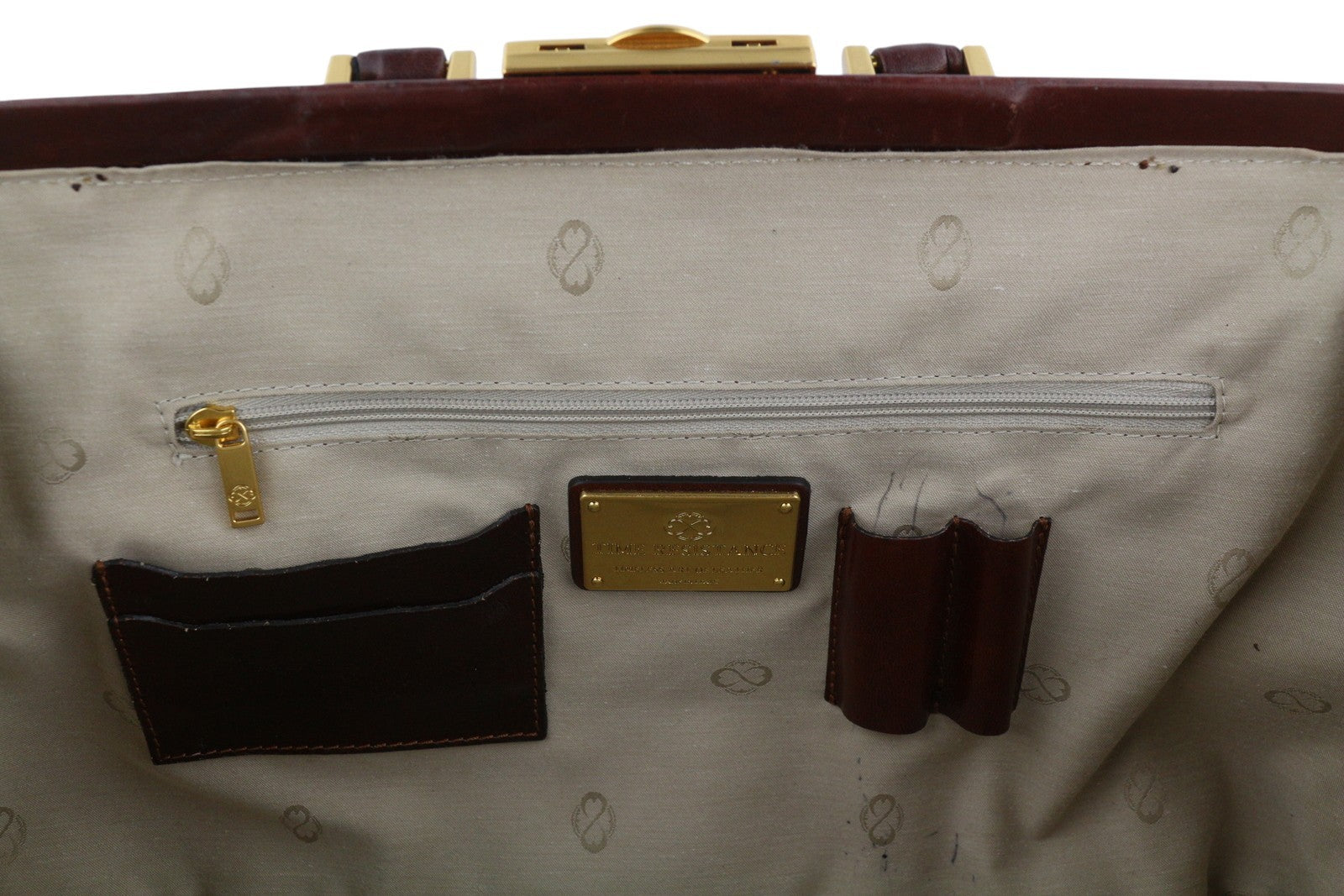 TIME RESISTANCE The Master And Margarita Men Bag OS Brown Leather Doctor RRP400