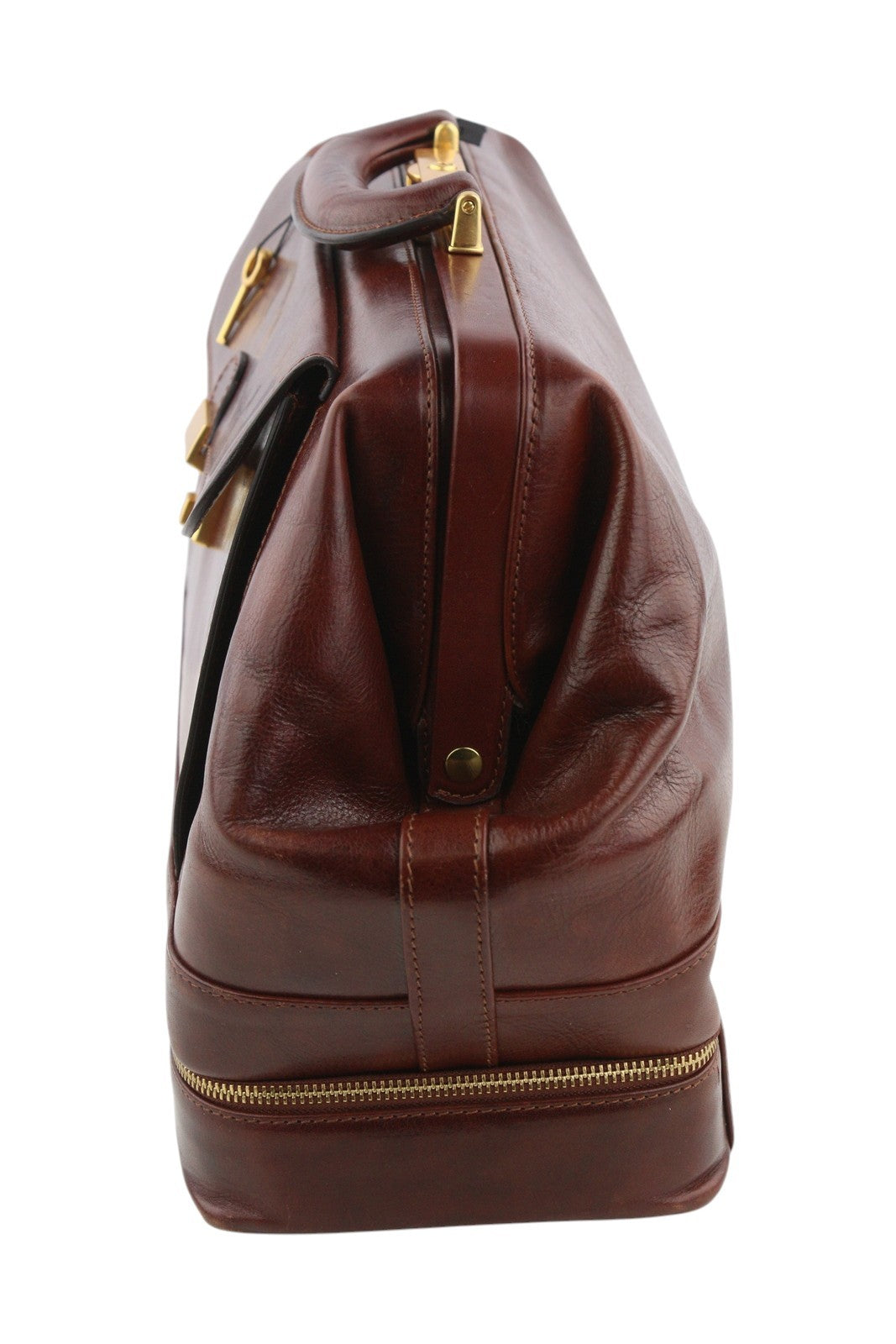 TIME RESISTANCE The Master And Margarita Men Bag OS Brown Leather Doctor RRP400