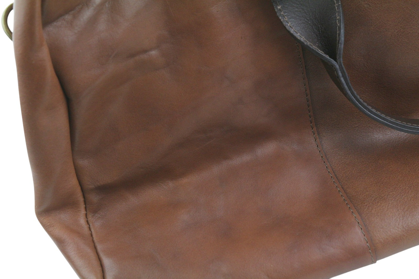 TIME RESISTANCE The Day of The Locust Men Bag OS Brown Leather Duffel RRP450