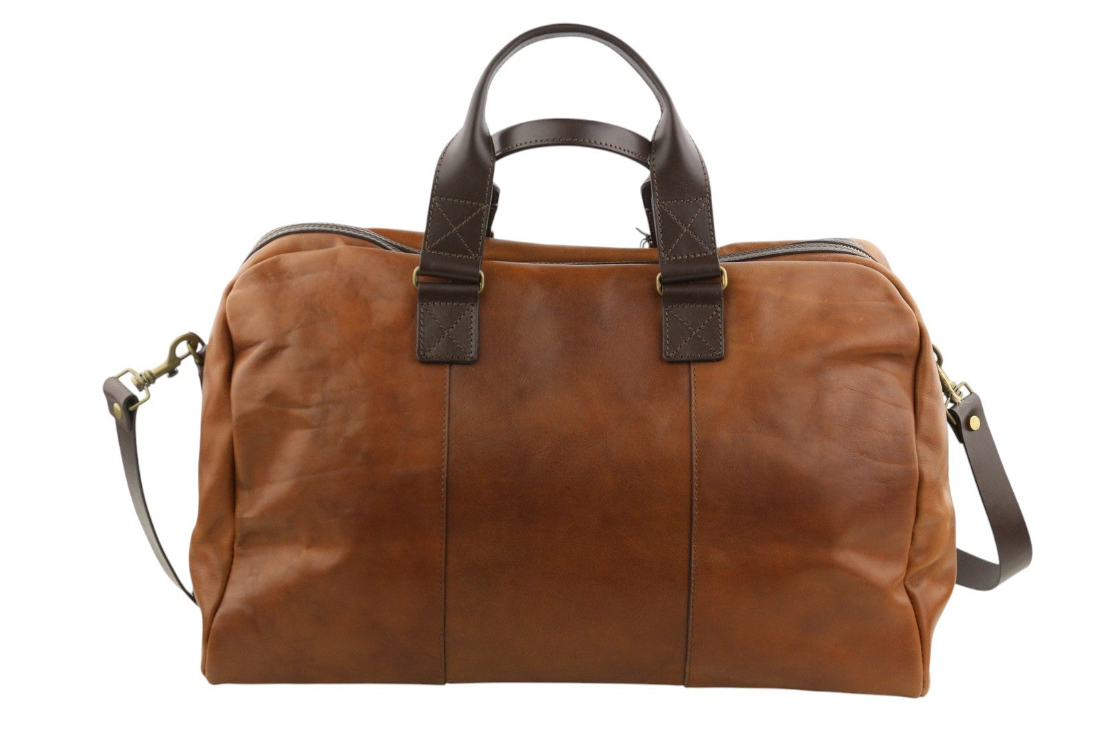TIME RESISTANCE The Day of The Locust Men Bag OS Brown Leather Duffel RRP450