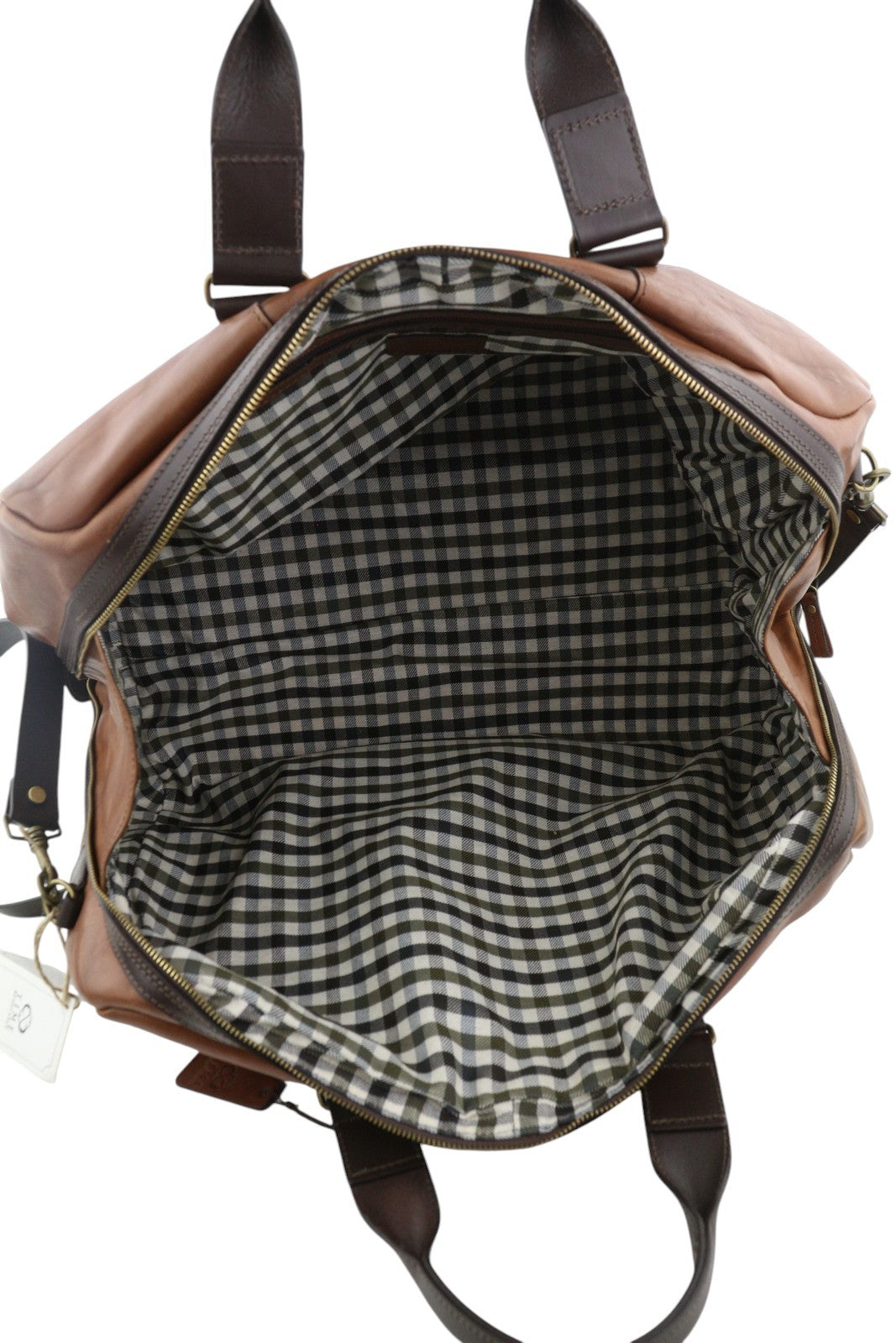 TIME RESISTANCE The Day of The Locust Men Bag OS Brown Leather Duffel RRP450