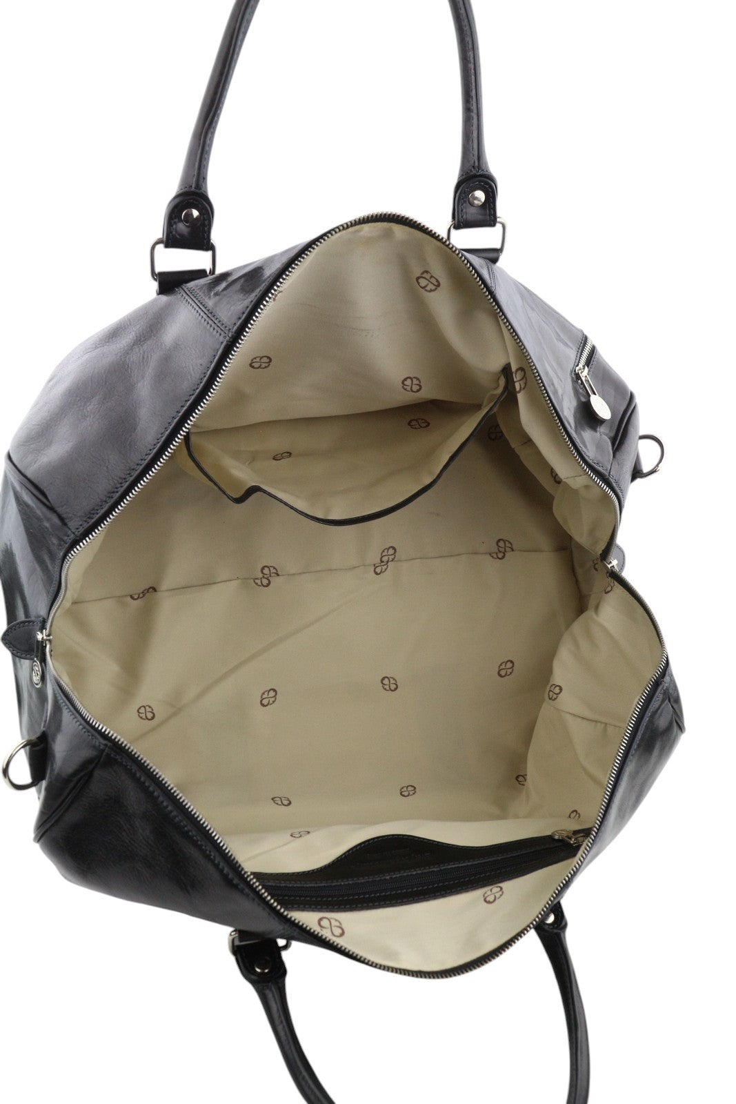 TIME RESISTANCE Wise Children Men Bag OS Black Leather Duffel RRP350