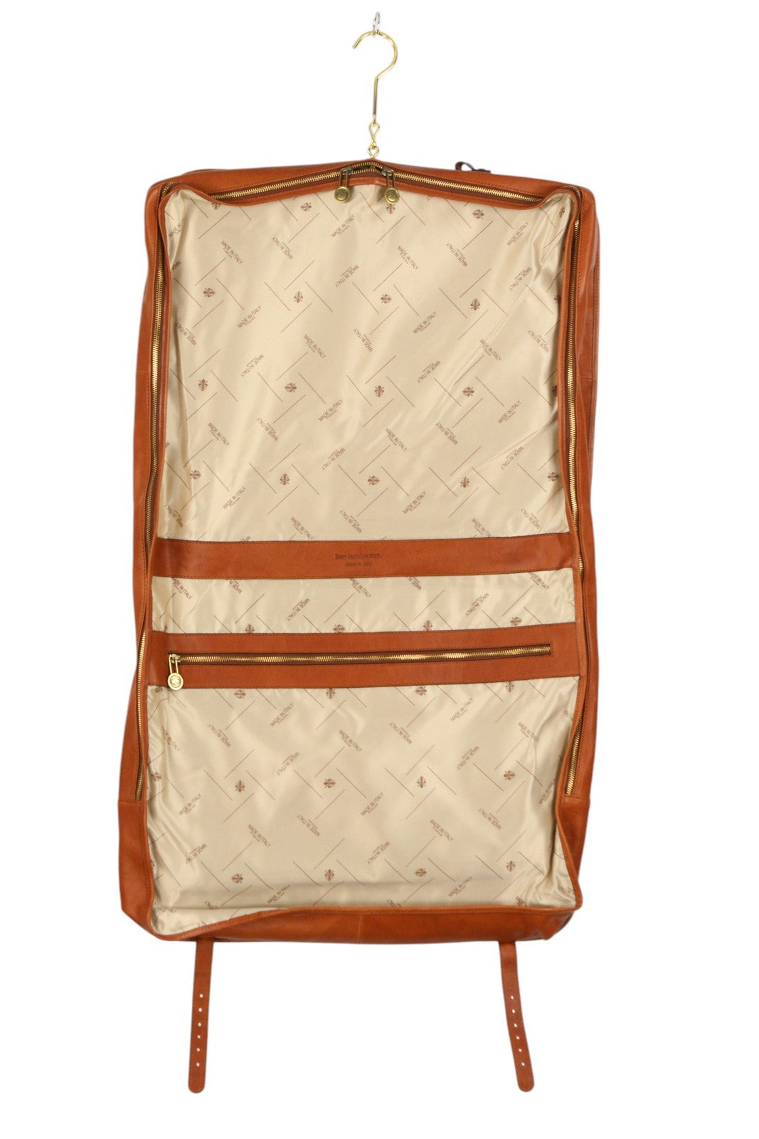 TIME RESISTANCE The Big Sleep Men Bag OS Brown Leather Garment Bag RRP550