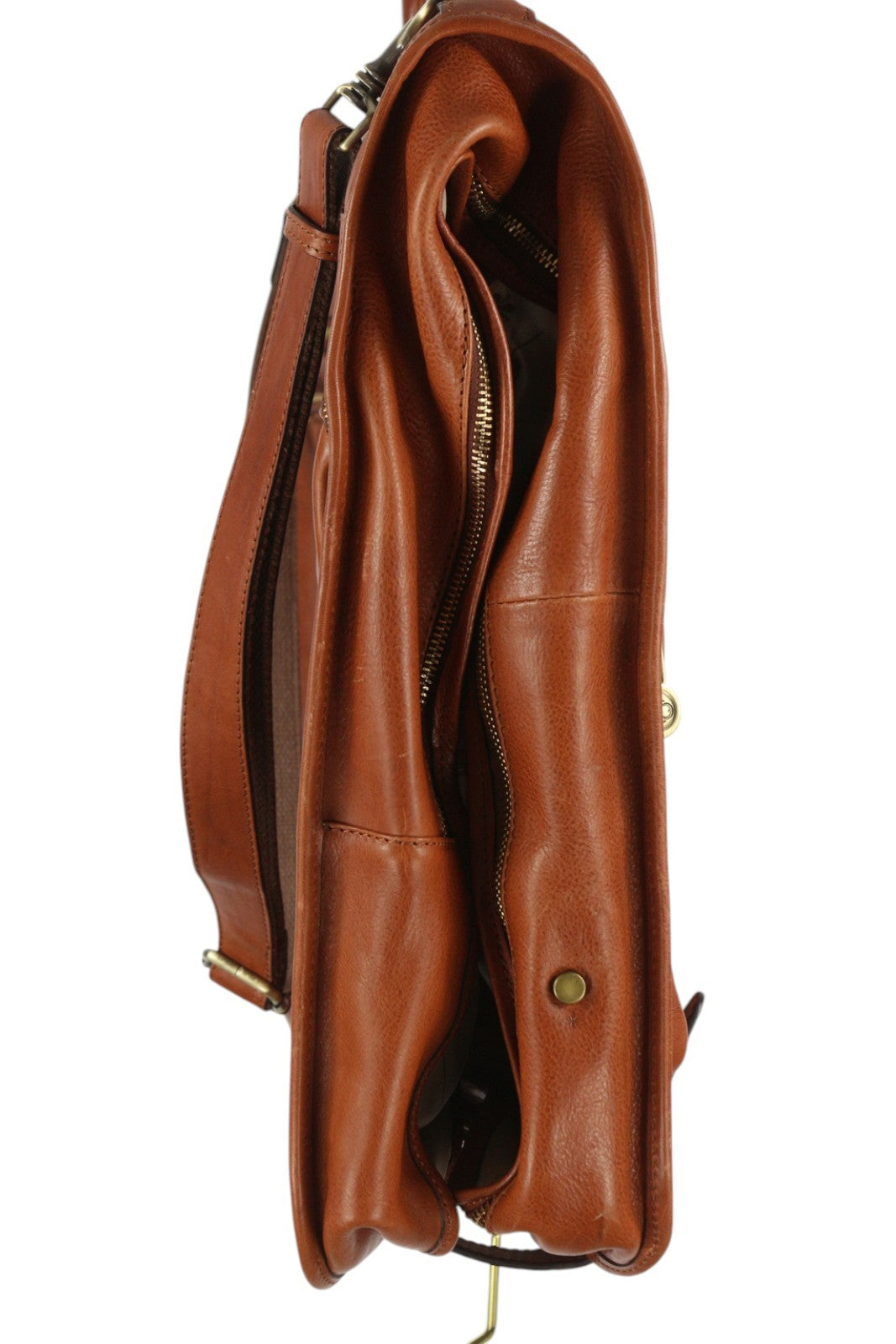 TIME RESISTANCE The Big Sleep Men Bag OS Brown Leather Garment Bag RRP550